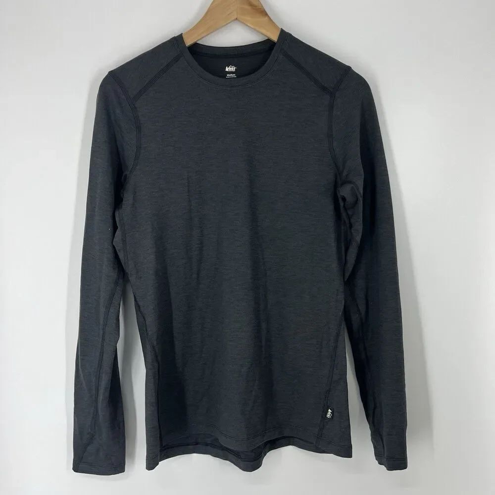 REI Co-op Top Size Medium Womens Midweight Long Sleeve Base Layer Thumb Holes